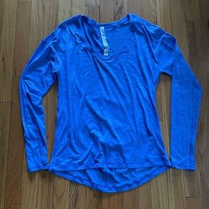 Lululemon Meant To Move Long Sleeve Heathered Blazer Blue Sz 6, EUC